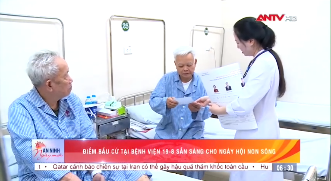 Điểm bầu cử tại Bệnh viện 19-8 sẵn sàng cho ngày hội non sông